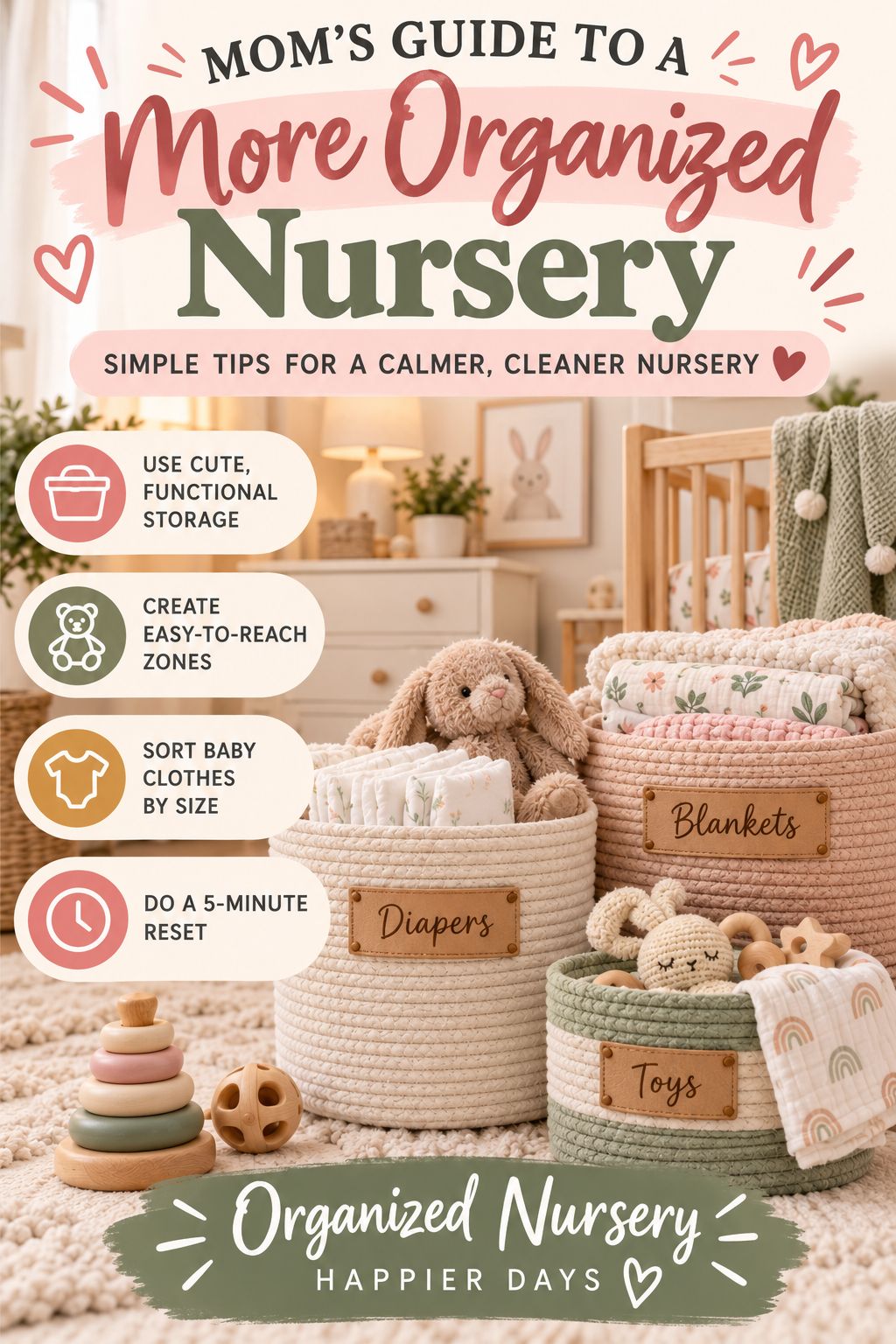 Mom’s Guide to an Organized Nursery: Simple Tips for a Calmer, Cleaner Baby Room