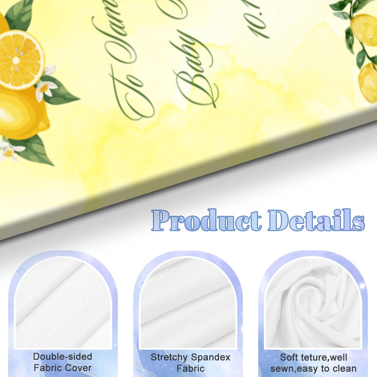 Lemon Drop Baby Shower Arch Backdrop Cover