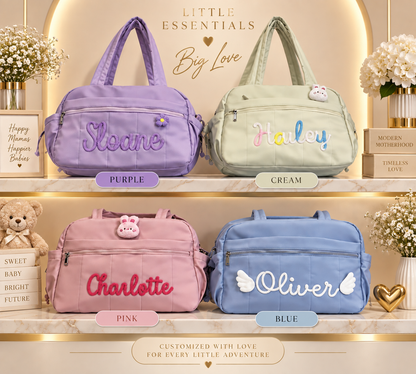 Personalized Diaper Bag | Custom Name Embroidered Baby Bag | Baby Shower Gift for New Mom