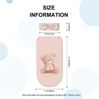 Custom Baby Girl Swaddle Sack with Bow Headband | Personalized Newborn Swaddle Set