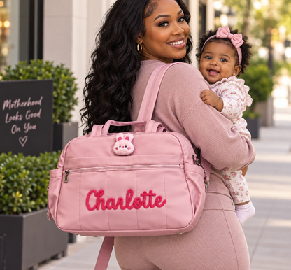 Personalized Diaper Bag | Custom Name Embroidered Baby Bag | Baby Shower Gift for New Mom