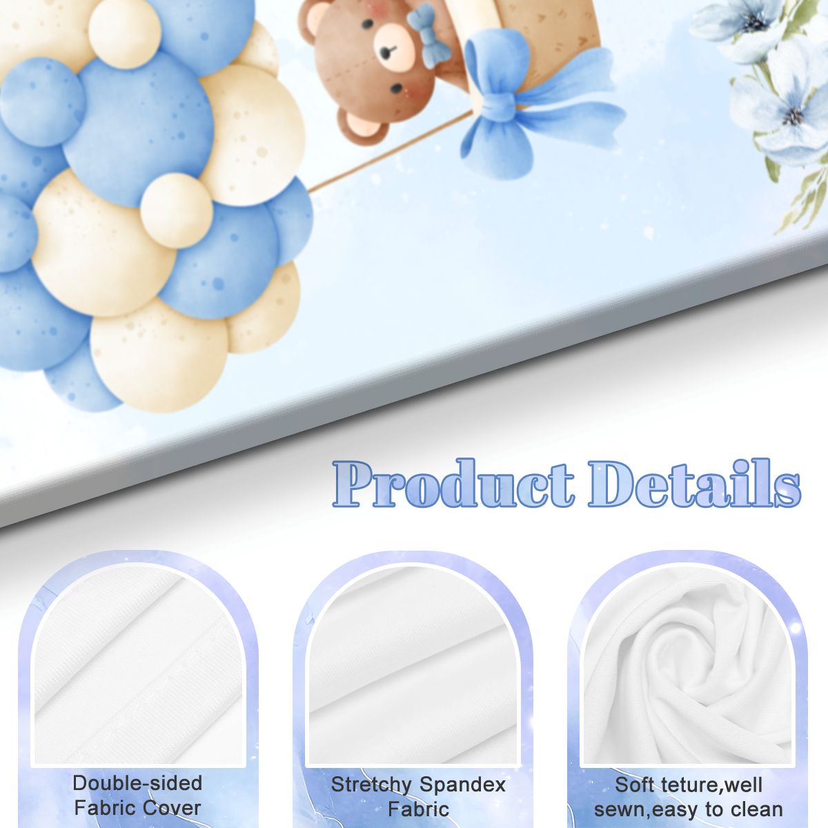 Baby Boy Shower Arch Backdrop Cover – Custom Baby Name Cover