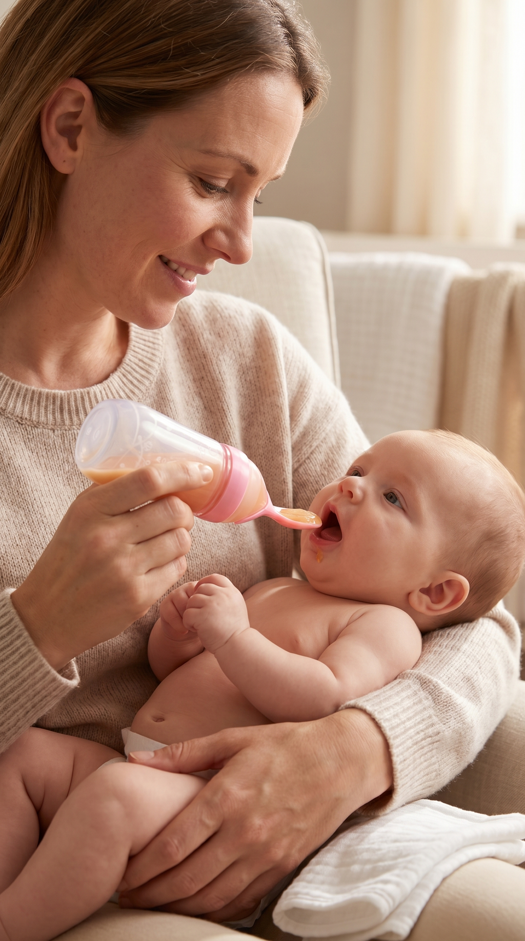 Silicone Squeeze Bottle for Baby Rice Cereal