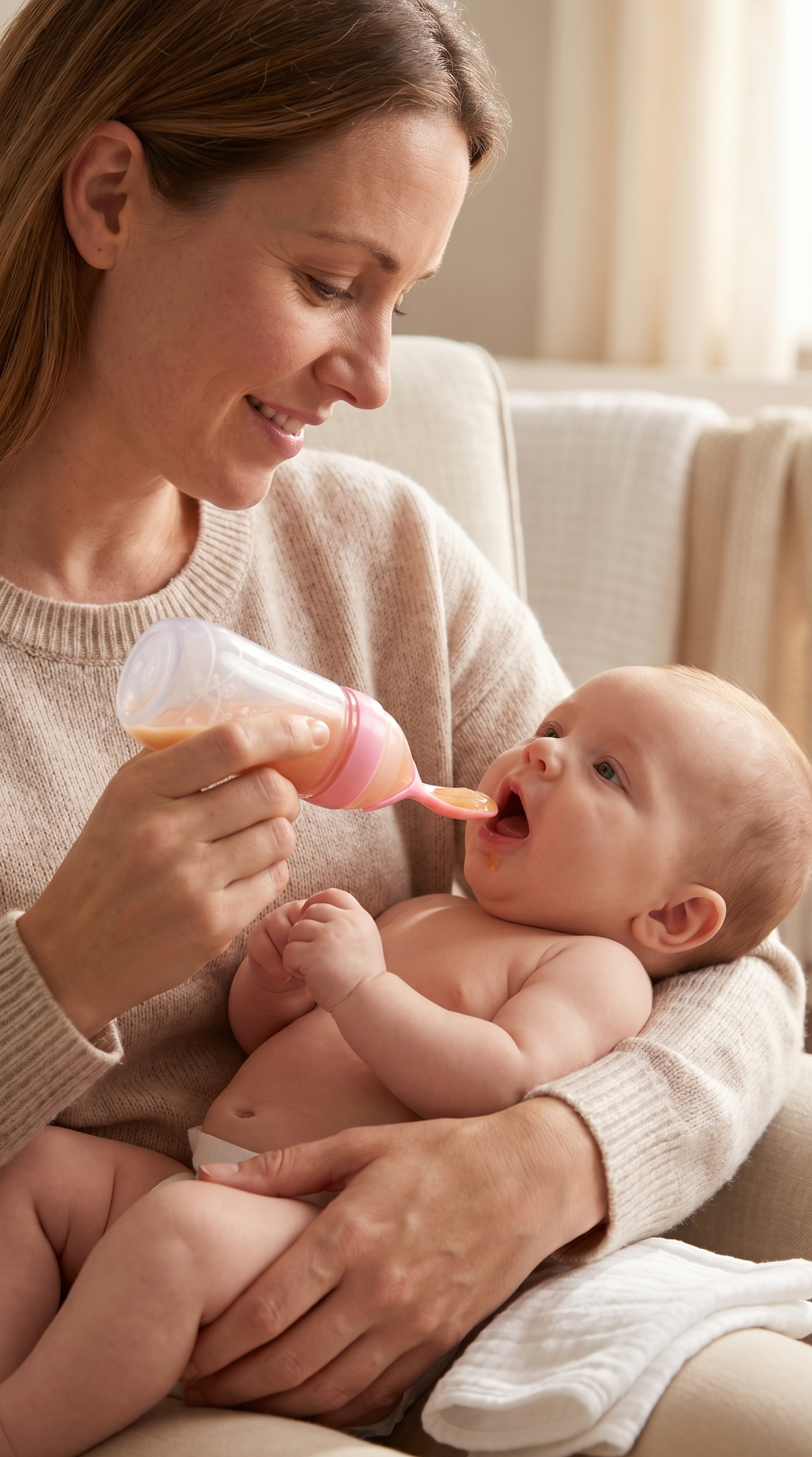 Silicone Squeeze Bottle for Baby Rice Cereal
